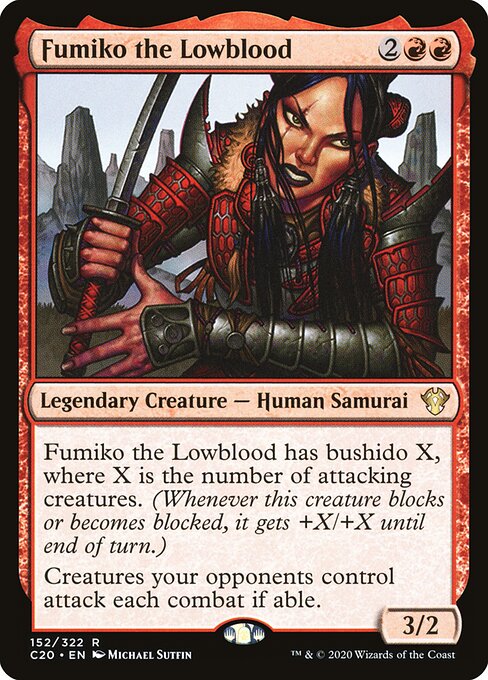 Fumiko the Lowblood - Commander 2020 (#152) - Illustrated by Michael Sutfin - Magic: The Gathering Card