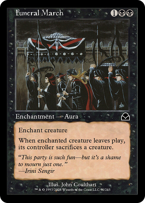Funeral March - Masters Edition II (#91) - Illustrated by John Coulthart - Magic: The Gathering Card