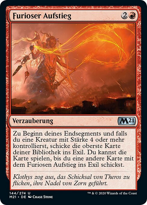 猛然たる顕現 (Furious Rise) - Theros Beyond Death (#136) - Illustrated by Chase Stone - Magic: The Gathering Card