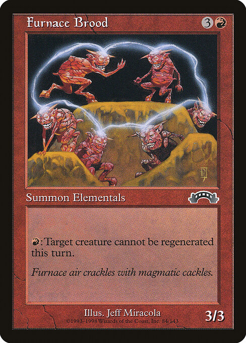 Kinder der Esse (Furnace Brood) - Exodus (#84) - Illustrated by Jeff Miracola - Magic: The Gathering Card