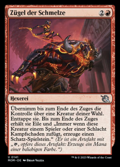 Rênes du fourneau (Furnace Reins) - March of the Machine (#141) - Illustrated by Brian Valeza - Magic: The Gathering Card