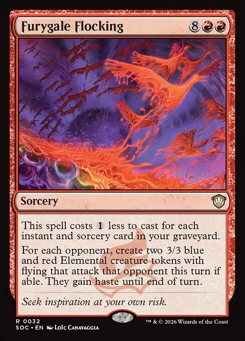 Furygale Flocking - Secrets of Strixhaven Commander Magic card