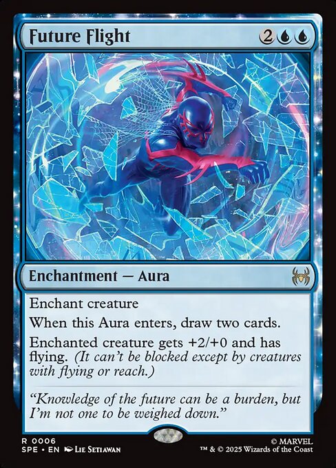 未来への飛翔 (Future Flight) - Marvel's Spider-Man Eternal (#6) - Illustrated by Lie Setiawan - Magic: The Gathering Card