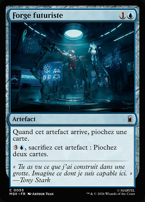 Forge futuriste (Futurist Forge) - Marvel Super Heroes (#55) - Illustrated by Arthur Yuan - Magic: The Gathering Card