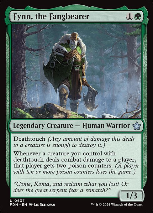 Fynn, the Fangbearer - Foundations Magic card