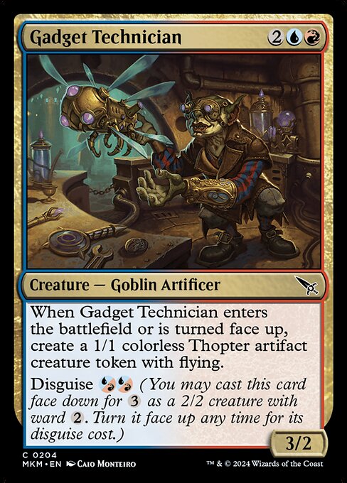 利器の技師 (Gadget Technician) - Murders at Karlov Manor (#204) - Illustrated by Caio Monteiro - Magic: The Gathering Card
