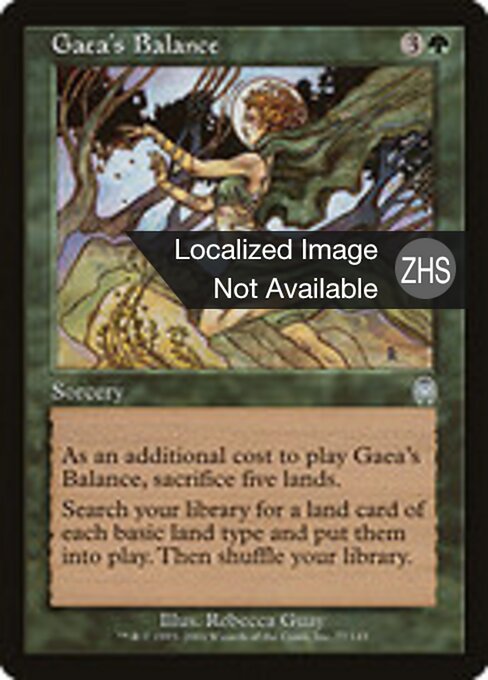 Gaea's Balance - Apocalypse (#77) - Illustrated by Rebecca Guay - Magic: The Gathering Card