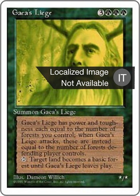 Vassallo di Gea (Gaea's Liege) - Revised Edition (#198) - Illustrated by Dameon Willich - Magic: The Gathering Card