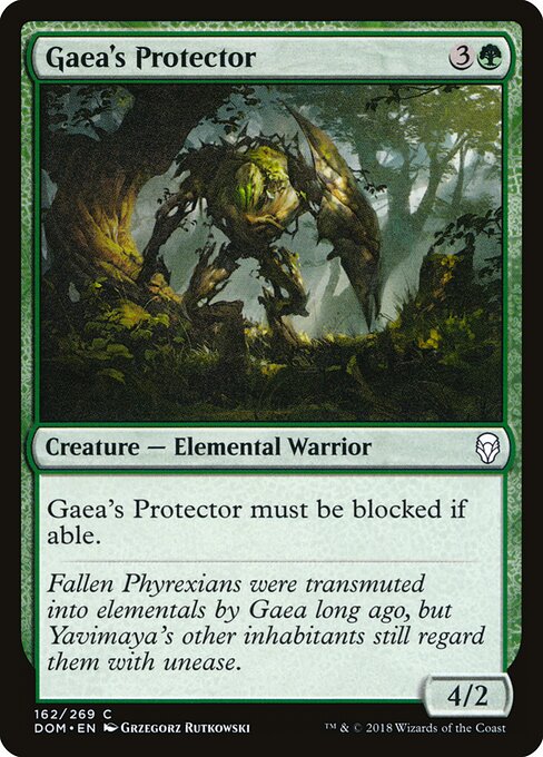 Protetor de Gaia (Gaea's Protector) - Dominaria (#162) - Illustrated by Grzegorz Rutkowski - Magic: The Gathering Card