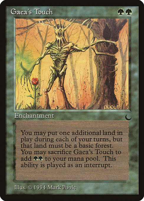 Tocco di Gea (Gaea's Touch) - The Dark (#77) - Illustrated by Mark Poole - Magic: The Gathering Card