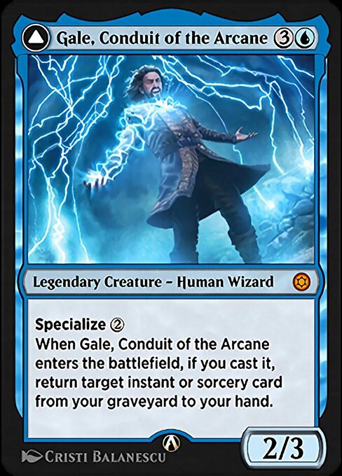 Gale, Conduit of the Arcane - Alchemy Horizons: Baldur's Gate (#6) - Illustrated by Cristi Balanescu - Magic: The Gathering Card