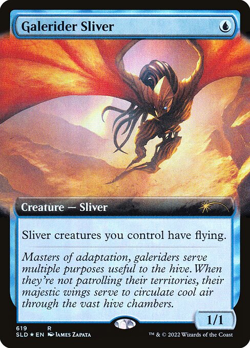 Slivoïde des bourrasques (Galerider Sliver) - Commander Masters (#849) - Illustrated by Campbell White - Magic: The Gathering Card