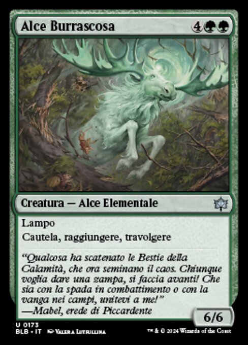 Alce Burrascosa (Galewind Moose) - Bloomburrow (#173) - Illustrated by Valera Lutfullina - Magic: The Gathering Card