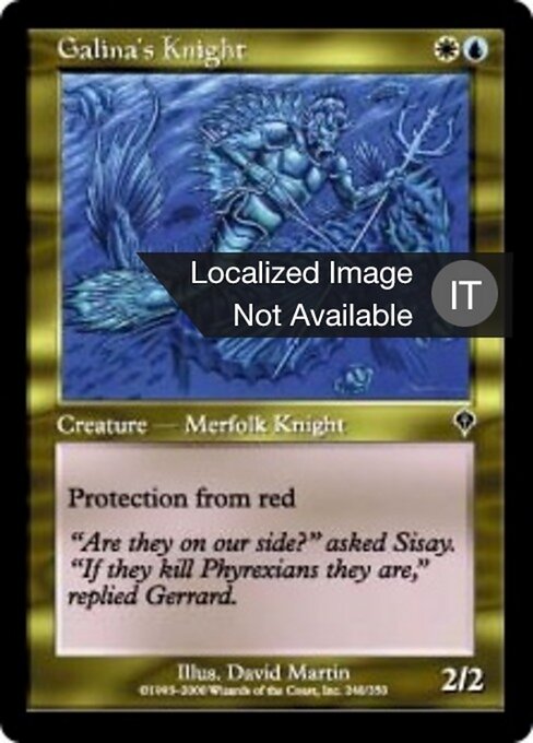Chevalier de Galiva (Galina's Knight) - Invasion (#248) - Illustrated by David Martin - Magic: The Gathering Card