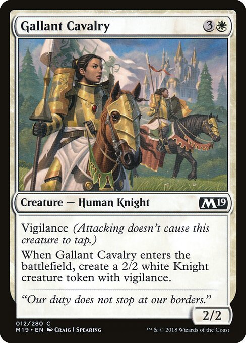 Gallant Cavalry - Core Set 2019 Magic card