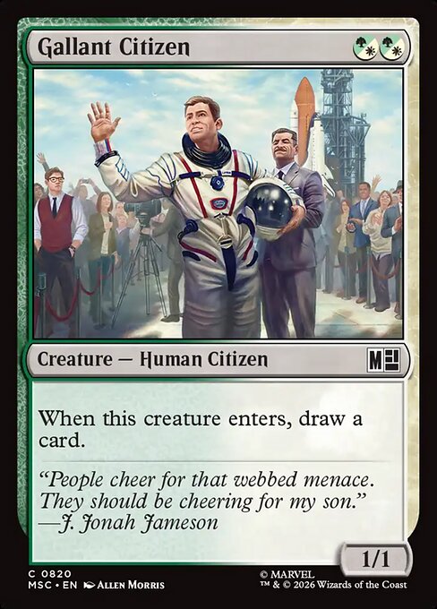 Gallant Citizen - Marvel Super Heroes Commander (#820) - Illustrated by Allen Morris - Magic: The Gathering Card
