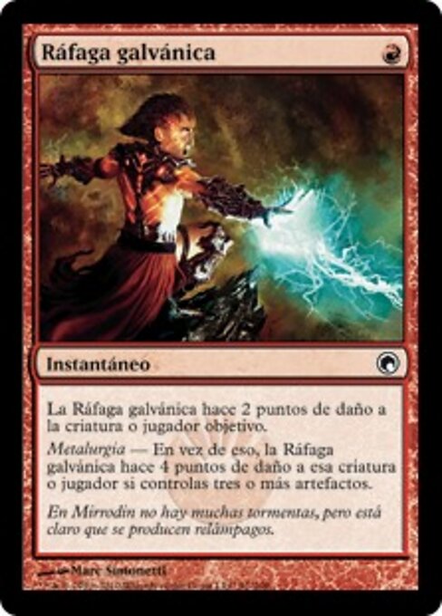 Scarica Galvanica (Galvanic Blast) - Scars of Mirrodin (#91) - Illustrated by Marc Simonetti - Magic: The Gathering Card
