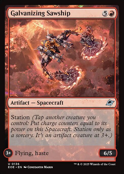 Galvanizing Sawship - Edge of Eternities Magic card