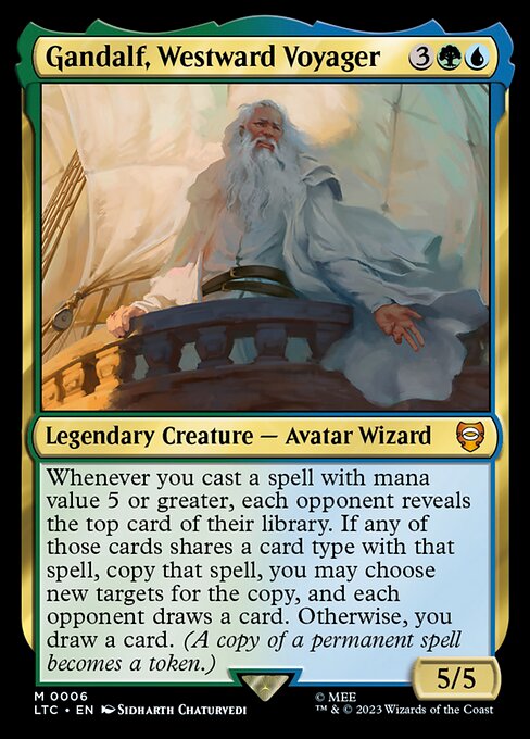 Gandalf, Westward Voyager - Tales of Middle-earth Commander Magic card