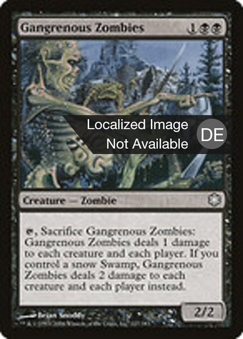 Zombis gangrenosos (Gangrenous Zombies) - Coldsnap Theme Decks (#127) - Illustrated by Brian Snõddy - Magic: The Gathering Card
