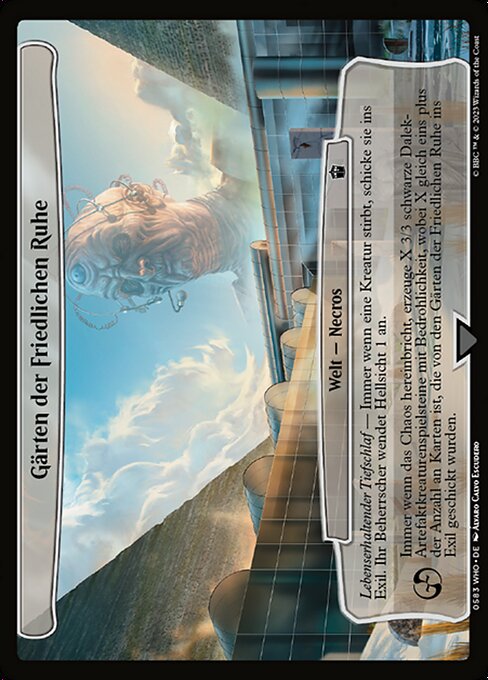 Gärten der Friedlichen Ruhe (Gardens of Tranquil Repose) - Doctor Who (#583) - Illustrated by Álvaro Calvo Escudero - Magic: The Gathering Card