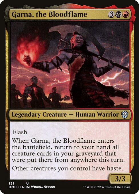 Garna, the Bloodflame - Dominaria United Commander Magic card