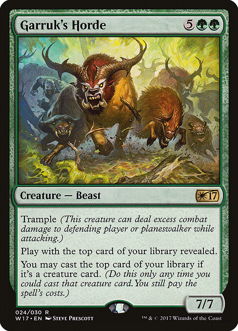 Garruk's Horde - Welcome Deck 2017 Magic card