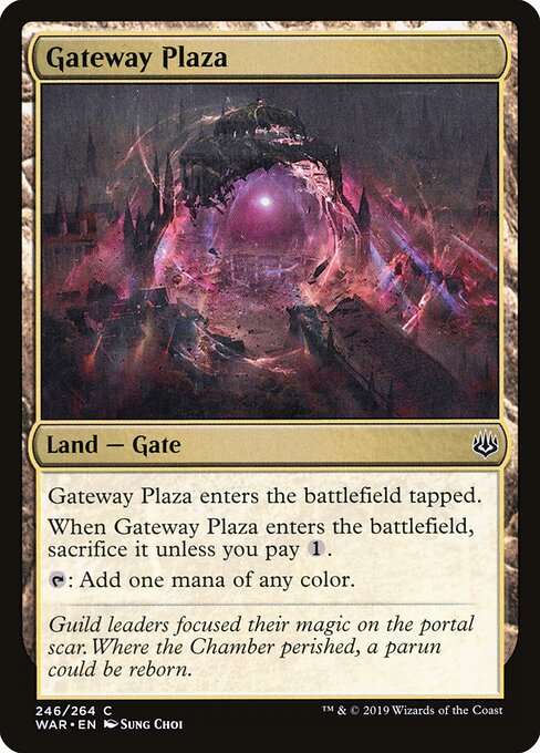Gateway Plaza - War of the Spark (#246) - Illustrated by Sung Choi - Magic: The Gathering Card