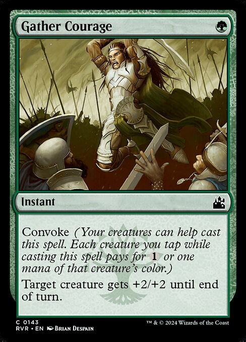 Gather Courage - Ravnica Remastered (#143) - Illustrated by Brian Despain - Magic: The Gathering Card