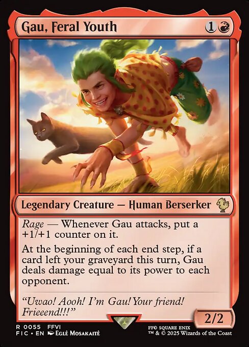 Gau, Feral Youth - Final Fantasy Commander Magic card