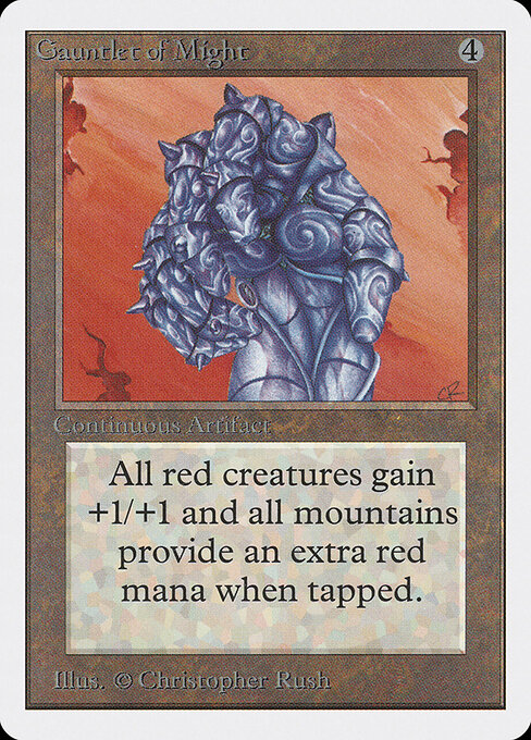 Gauntlet of Might - Intl. Collectors' Edition (#245) - Illustrated by Christopher Rush - Magic: The Gathering Card