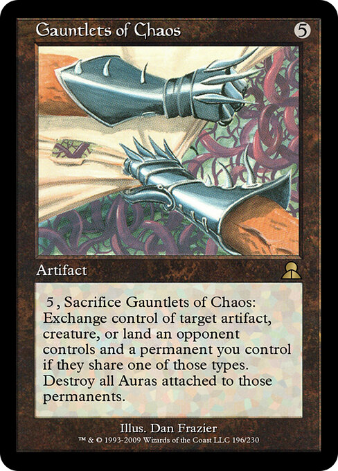 Gauntlets of Chaos - Masters Edition III (#196) - Illustrated by Dan Frazier - Magic: The Gathering Card