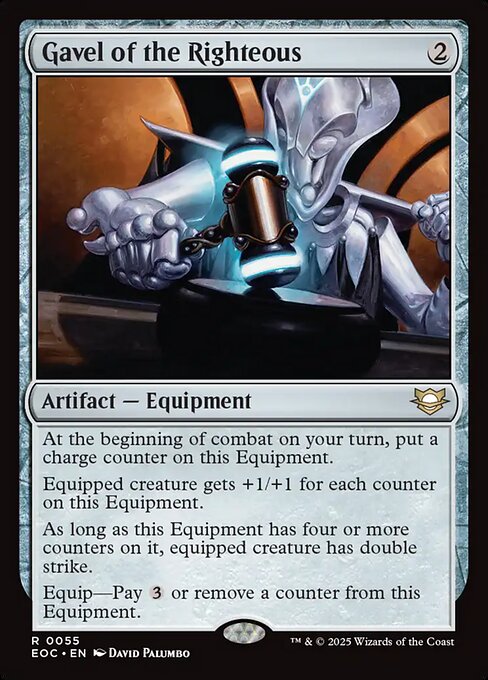 Gavel of the Righteous - Edge of Eternities Commander (#55) - Illustrated by David Palumbo - Magic: The Gathering Card