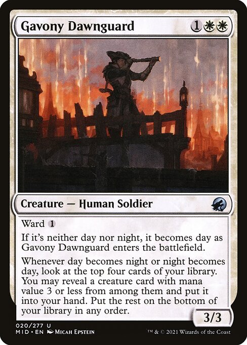 Gavony Dawnguard - Innistrad: Midnight Hunt Magic card