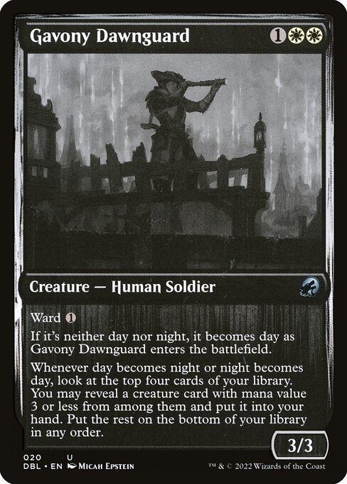 ガヴォニーの黎明護衛 (Gavony Dawnguard) - Innistrad: Midnight Hunt (#20) - Illustrated by Micah Epstein - Magic: The Gathering Card