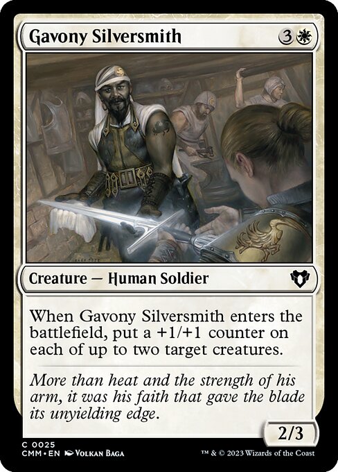 Gavony Silversmith - Commander Masters (#25) - Illustrated by Volkan Baǵa - Magic: The Gathering Card