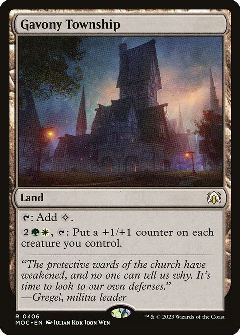 加渥尼镇区 (Gavony Township) - March of the Machine Commander (#406) - Illustrated by Julian Kok Joon Wen - Magic: The Gathering Card