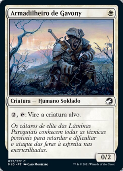 Trappolatore di Gavony (Gavony Trapper) - Innistrad: Midnight Hunt (#22) - Illustrated by Caio Monteiro - Magic: The Gathering Card