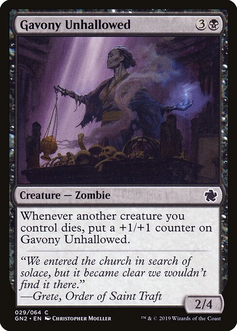 Gavony Unhallowed - Game Night 2019 Magic card