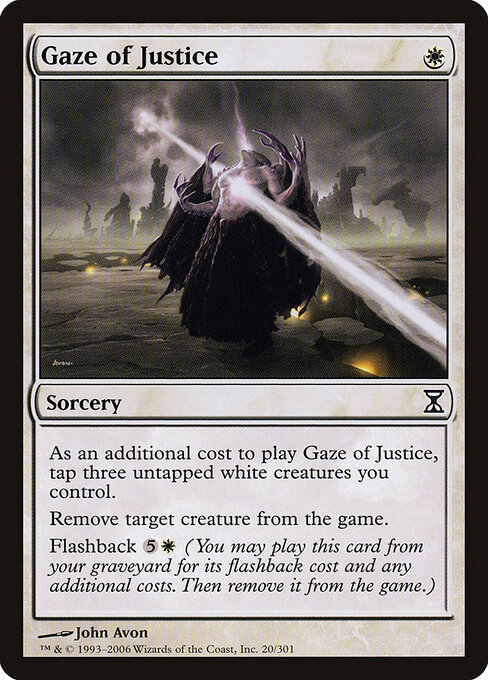 Blick der Gerechtigkeit (Gaze of Justice) - Time Spiral (#20) - Illustrated by John Avon - Magic: The Gathering Card