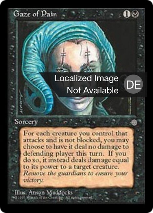 Sguardo del Dolore (Gaze of Pain) - Ice Age (#128) - Illustrated by Anson Maddocks - Magic: The Gathering Card