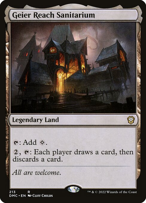 Geier Reach Sanitarium - Dominaria United Commander (#213) - Illustrated by Cliff Childs - Magic: The Gathering Card