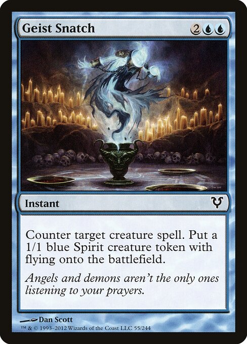 游魂攫夺 (Geist Snatch) - Avacyn Restored (#55) - Illustrated by Dan Murayama Scott - Magic: The Gathering Card