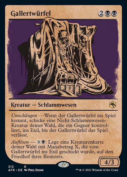 Cubo Gelatinoso (Gelatinous Cube) - Adventures in the Forgotten Realms (#105) - Illustrated by Olivier Bernard - Magic: The Gathering Card