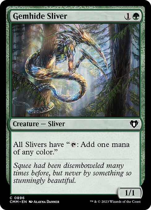 Gemhide Sliver - Commander Masters (#896) - Illustrated by Alayna Danner - Magic: The Gathering Card