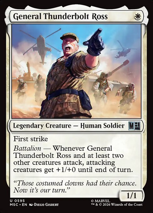 General Thunderbolt Ross - Marvel Super Heroes Commander Magic card