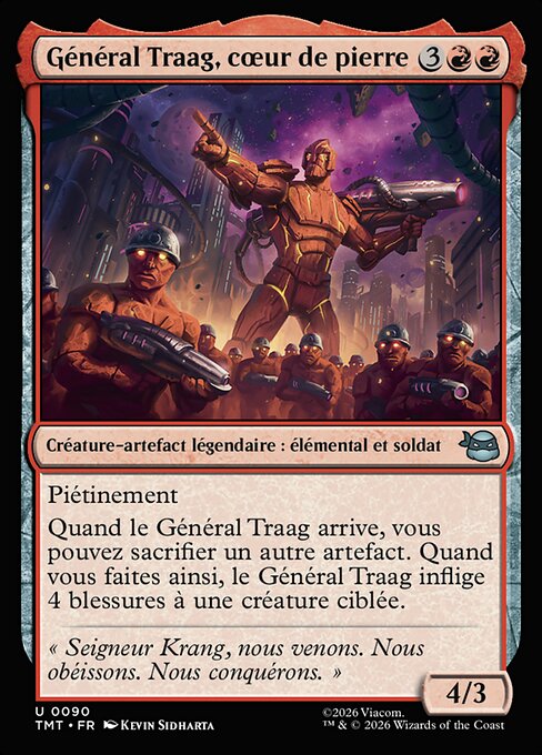General Traag, der Hartherzige (General Traag, Heart of Stone) - Teenage Mutant Ninja Turtles (#90) - Illustrated by Kevin Sidharta - Magic: The Gathering Card