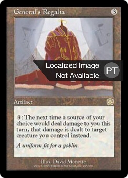 Insígnias de General (General's Regalia) - Mercadian Masques (#295) - Illustrated by David Monette - Magic: The Gathering Card
