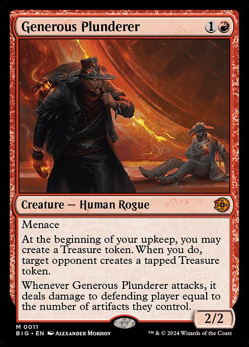 Generous Plunderer - The Big Score (#11) - Illustrated by Alexander Mokhov - Magic: The Gathering Card