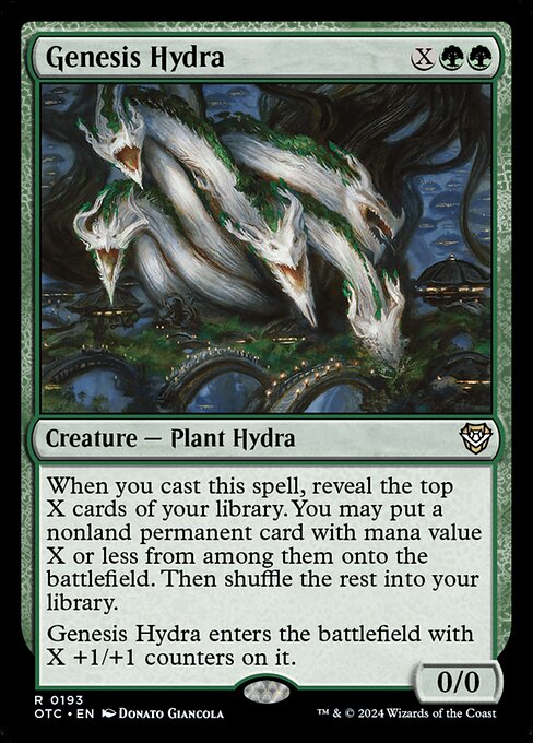 Genesis Hydra - Outlaws of Thunder Junction Commander (#193) - Illustrated by Donato Giancola - Magic: The Gathering Card